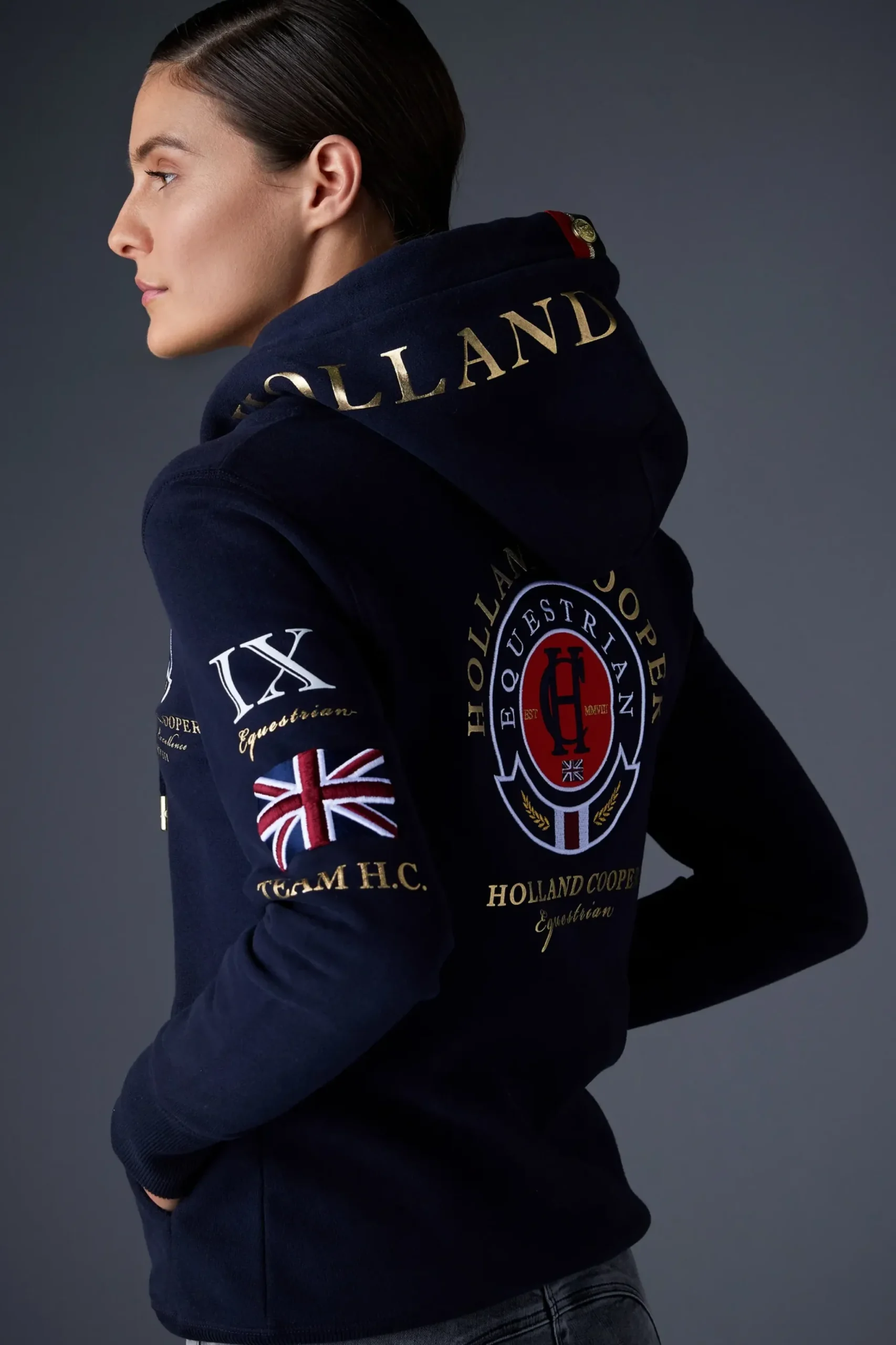 Holland Cooper Team Hoodie Navy Best