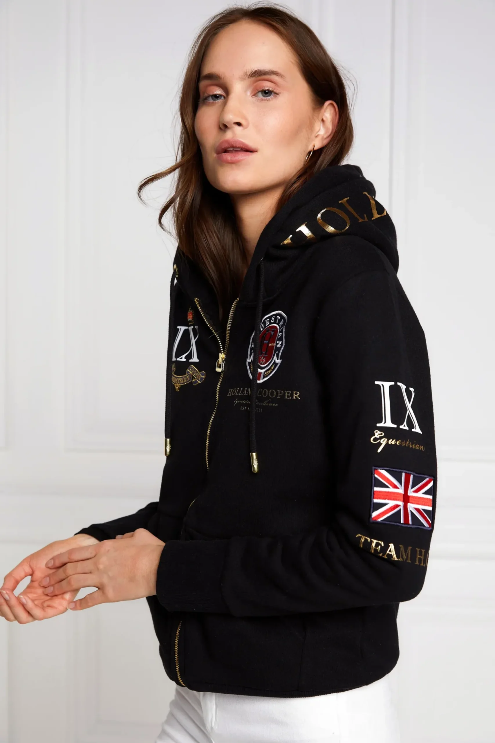 Holland Cooper Team Hoodie Black New