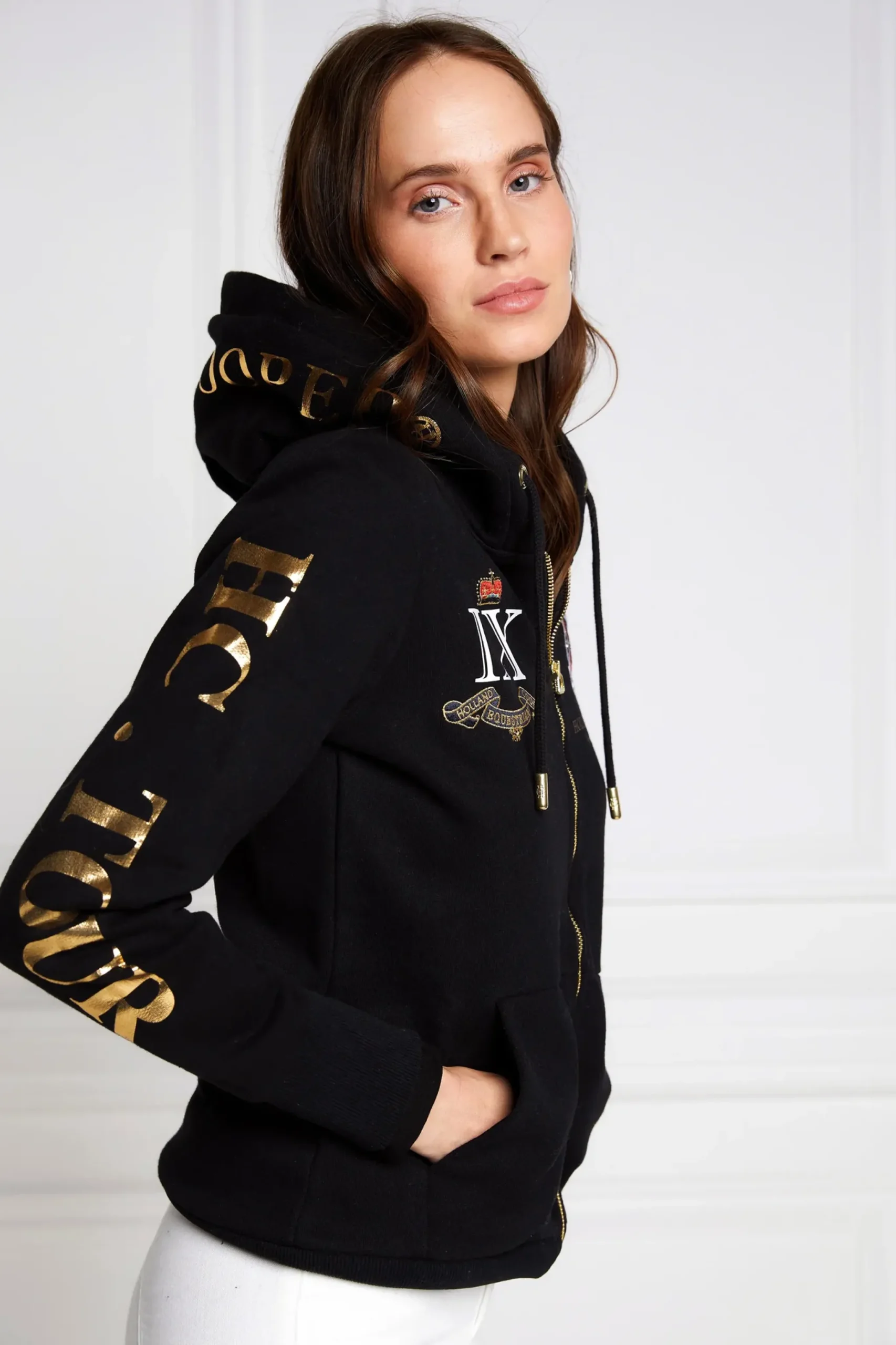 Holland Cooper Team Hoodie Black New