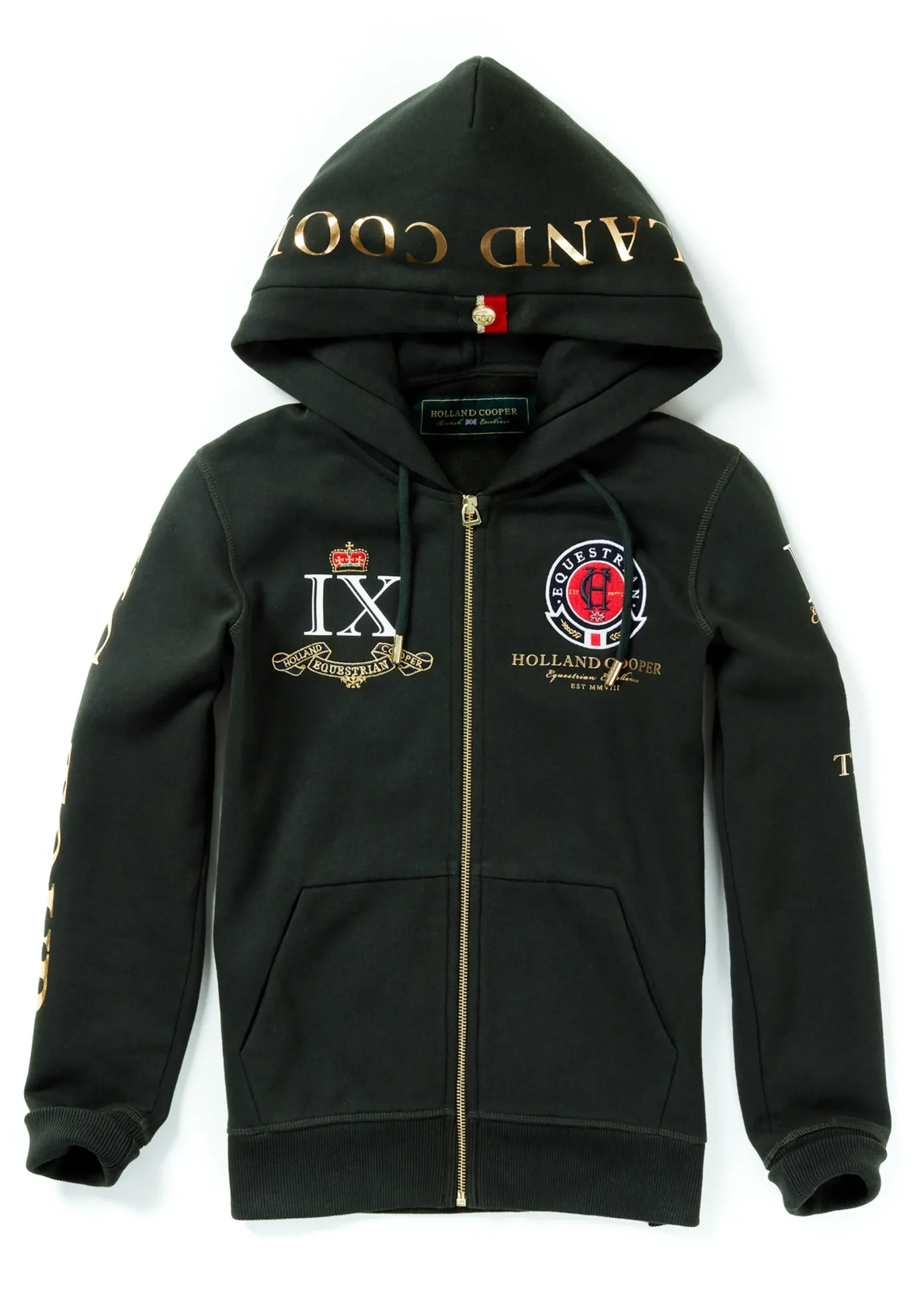 Holland Cooper Team Hoodie Racing Green Sale