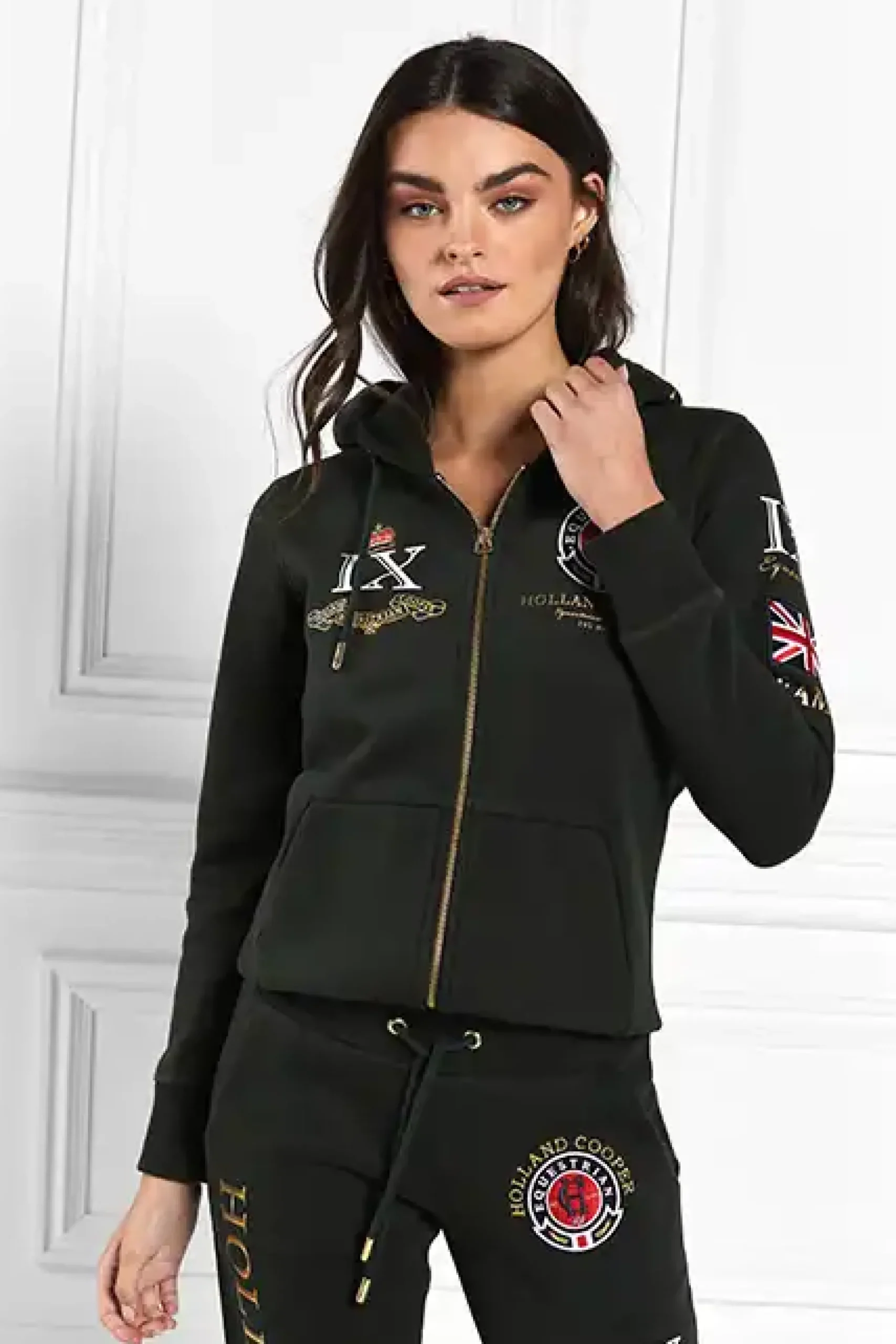 Holland Cooper Team Hoodie Racing Green Sale