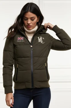 Holland Cooper Team Padded Jacket Khaki Outlet