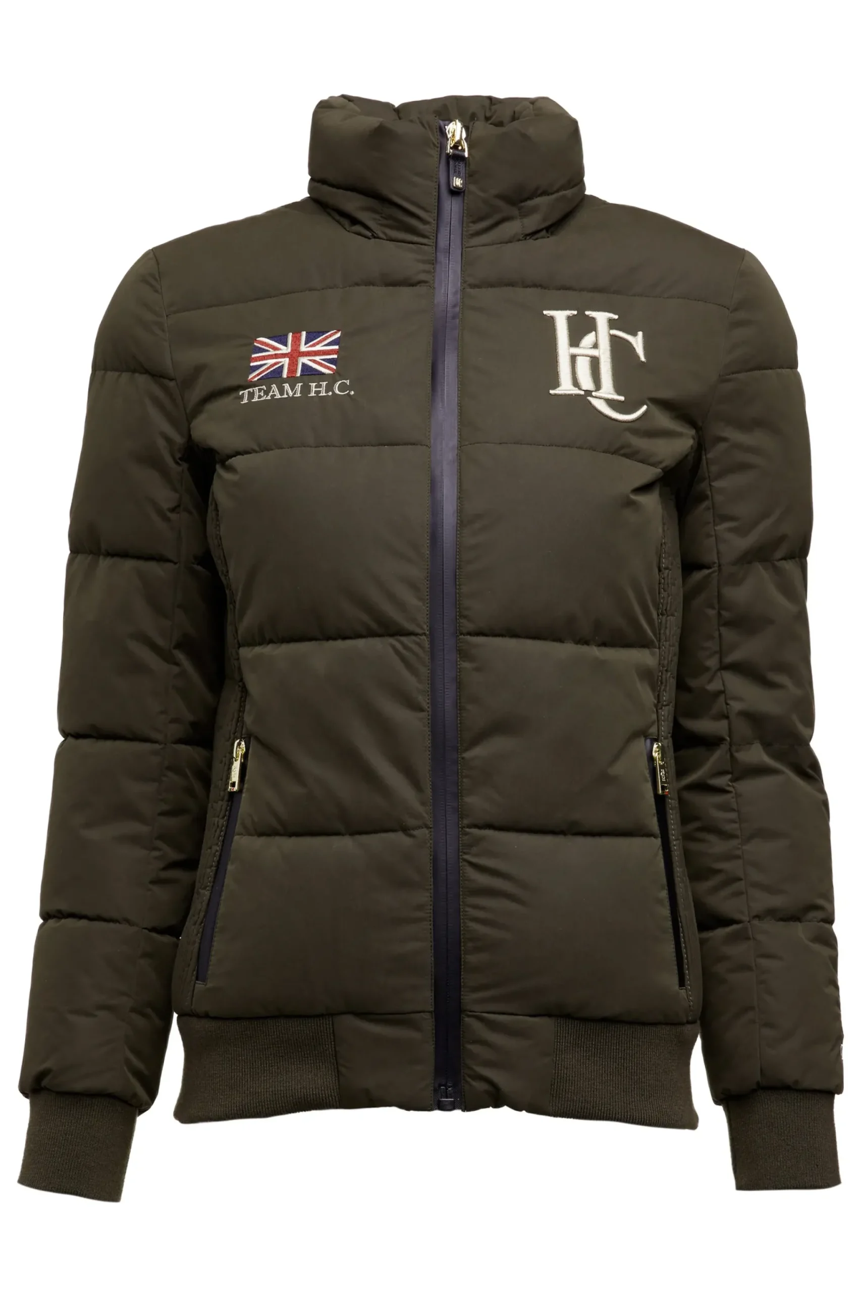 Holland Cooper Team Padded Jacket Khaki Outlet