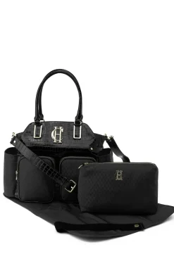 Holland Cooper Thames Changing Bag Black Monogram Hot
