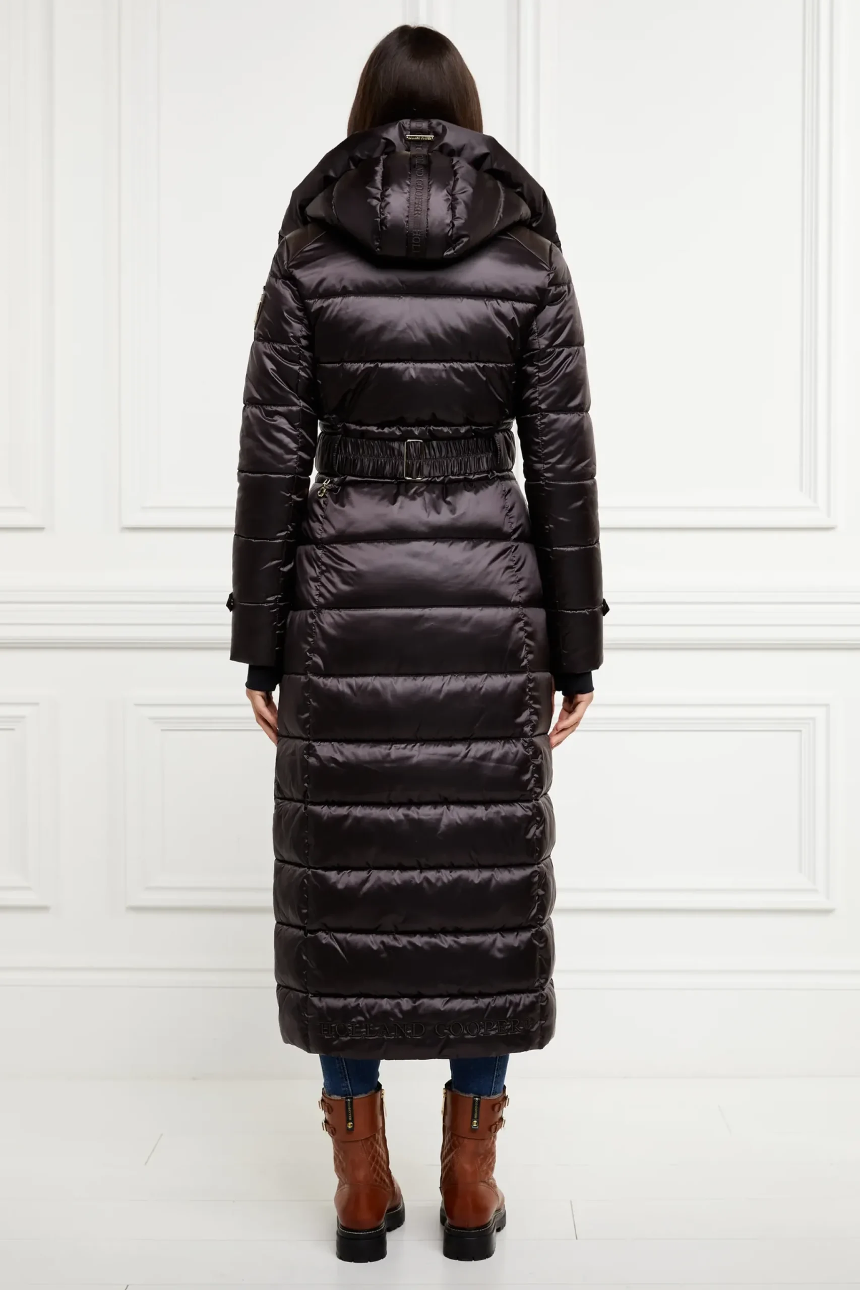 Holland Cooper The Arosa Longline Coat Chocolate Discount