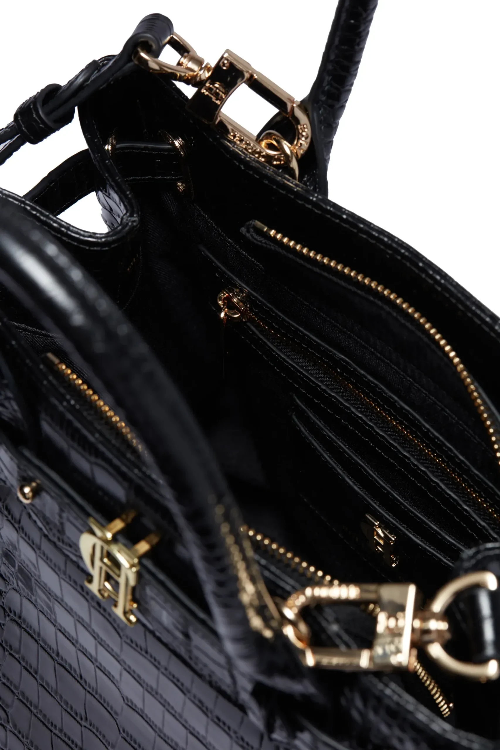Holland Cooper The Brompton Mini Tote Black Croc Discount