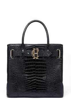 Holland Cooper The Brompton Tote Black Croc