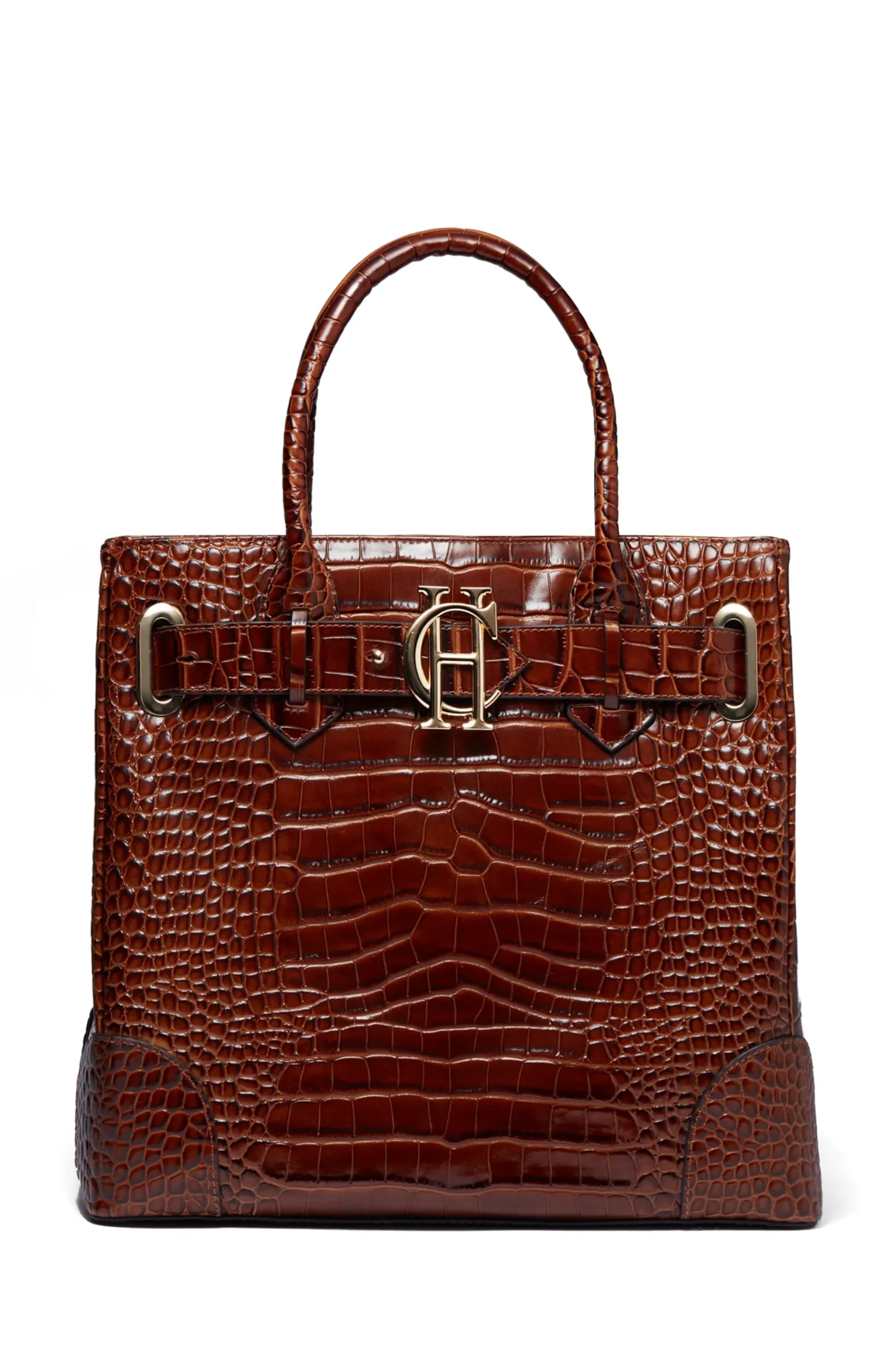 Holland Cooper The Brompton Tote Tan Croc Sale