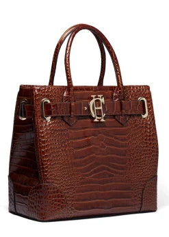 Holland Cooper The Brompton Tote Tan Croc Sale