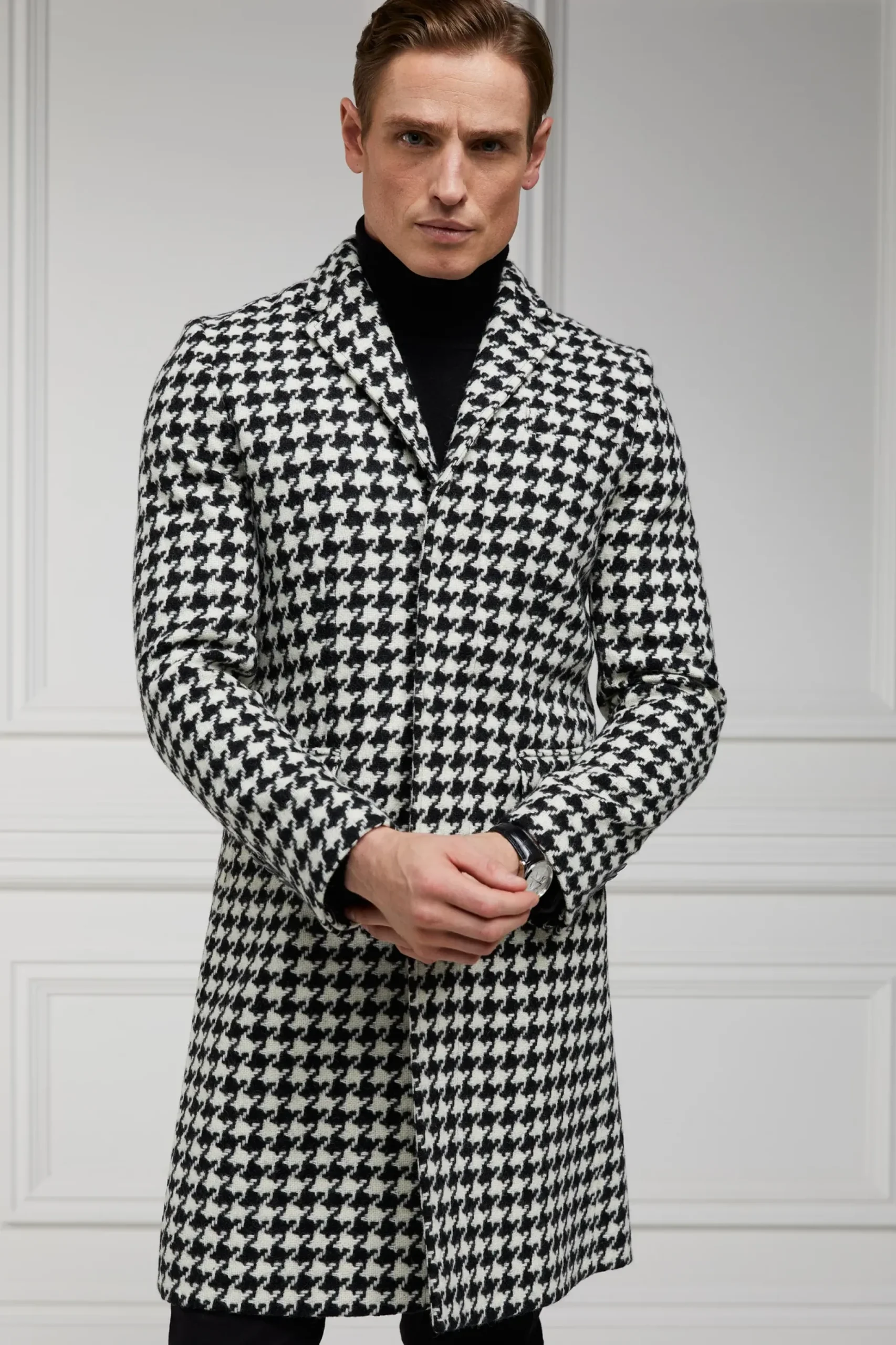 Holland Cooper The Cheltenham Coat Large Scale Houndstooth New