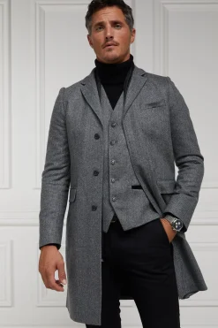 Holland Cooper The Cheltenham Coat Mono Herringbone New