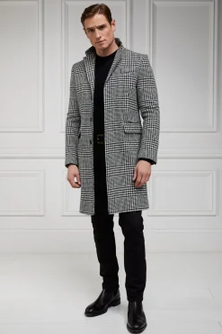 Holland Cooper The Cheltenham Coat Large Scale Prince of Wales Mono Outlet