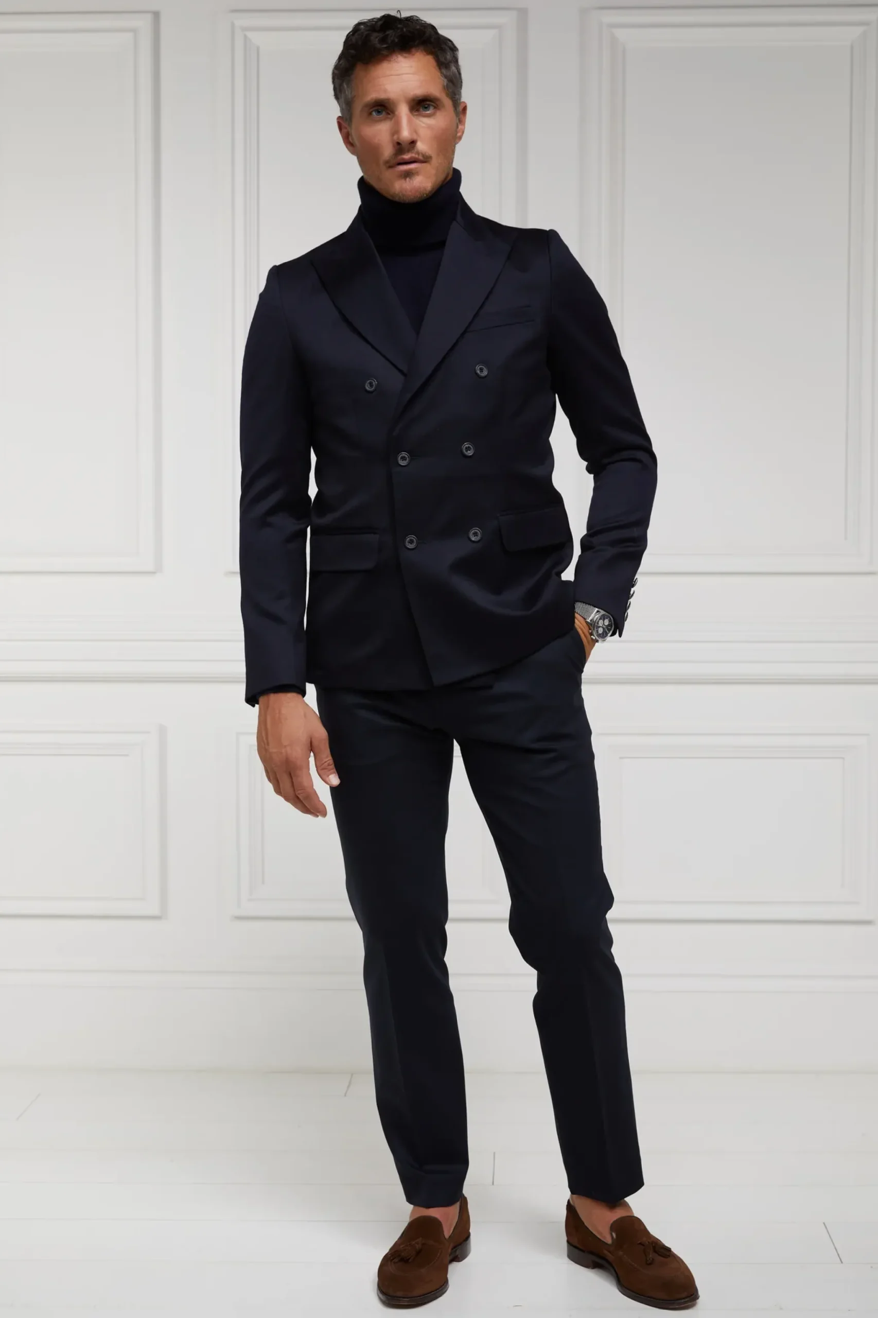 Holland Cooper The Double Breasted Blazer Navy Barathea Outlet