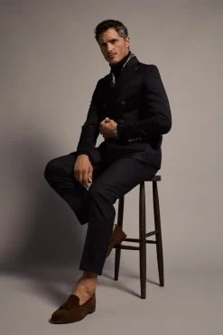 Holland Cooper The Double Breasted Blazer Black Barathea Discount