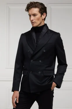 Holland Cooper The Double Breasted Blazer Black Barathea Discount