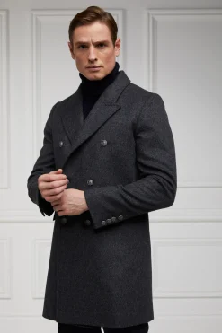 Holland Cooper The Double Breasted Coat Soft Graphite Hot