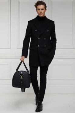 Holland Cooper The Double Breasted Coat Soft Black Clearance