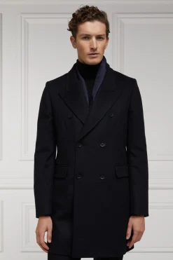 Holland Cooper The Double Breasted Coat Soft Black Clearance