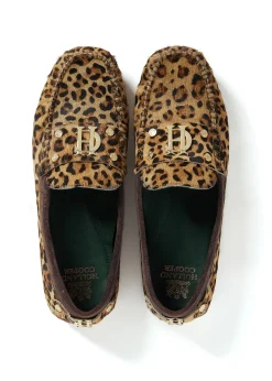 Holland Cooper The Driving Loafer Leopard Pony Clearance