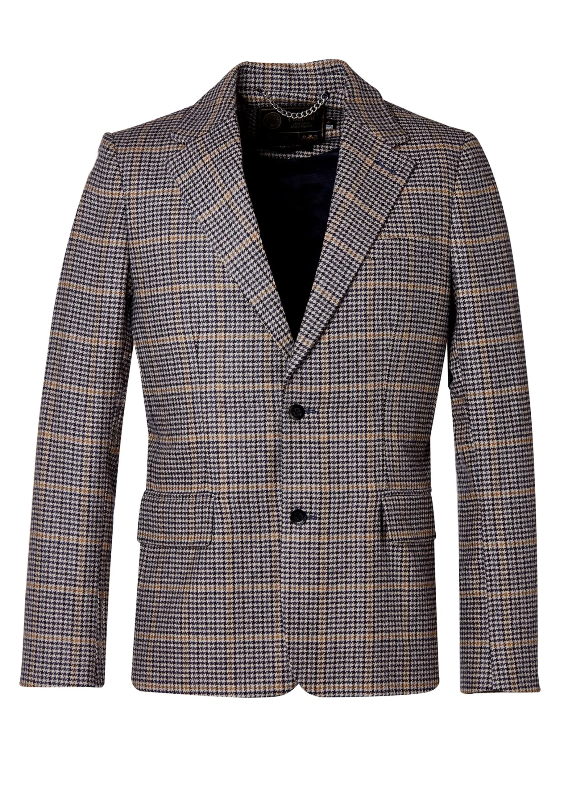 Holland Cooper The Single Breasted Blazer Prince Of Wales Navy