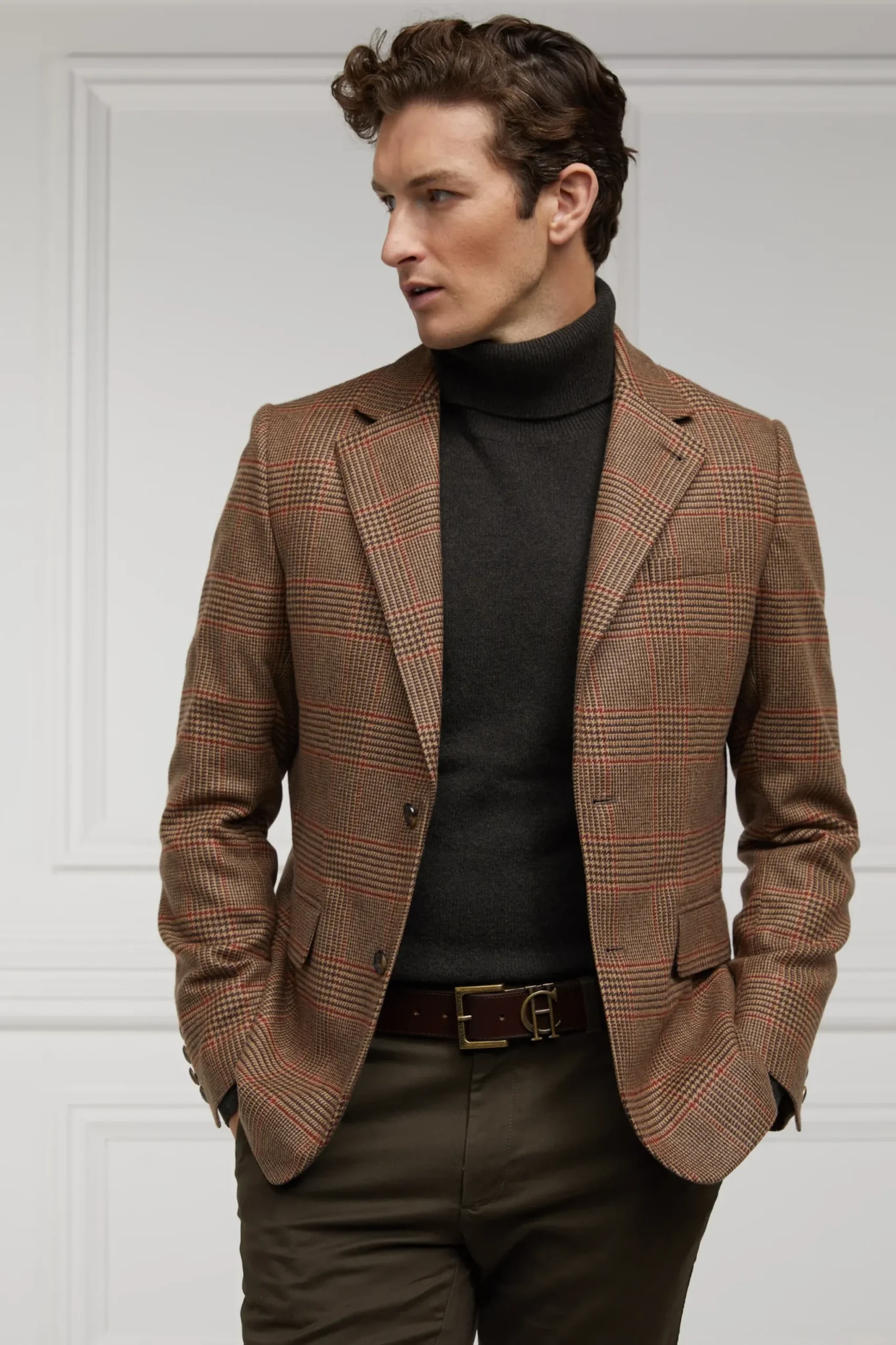 Holland Cooper The Single Breasted Blazer Clarence Check Merlot Sale