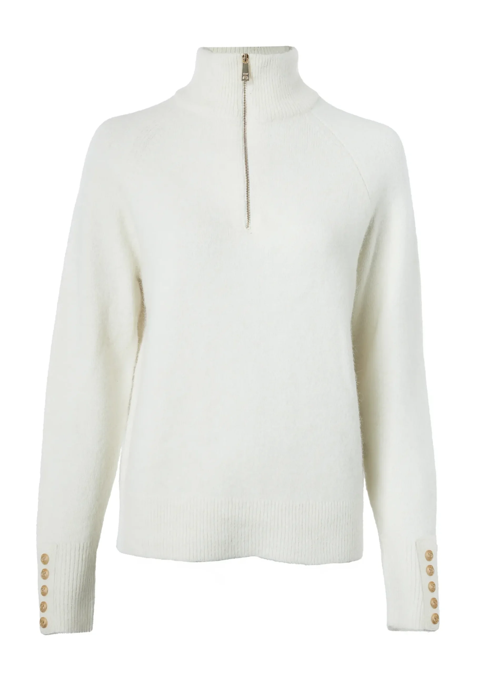 Holland Cooper Tori Half Zip Knit Natural New