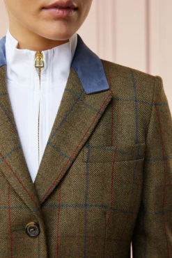 Holland Cooper Tweed Riding Jacket Glen Green