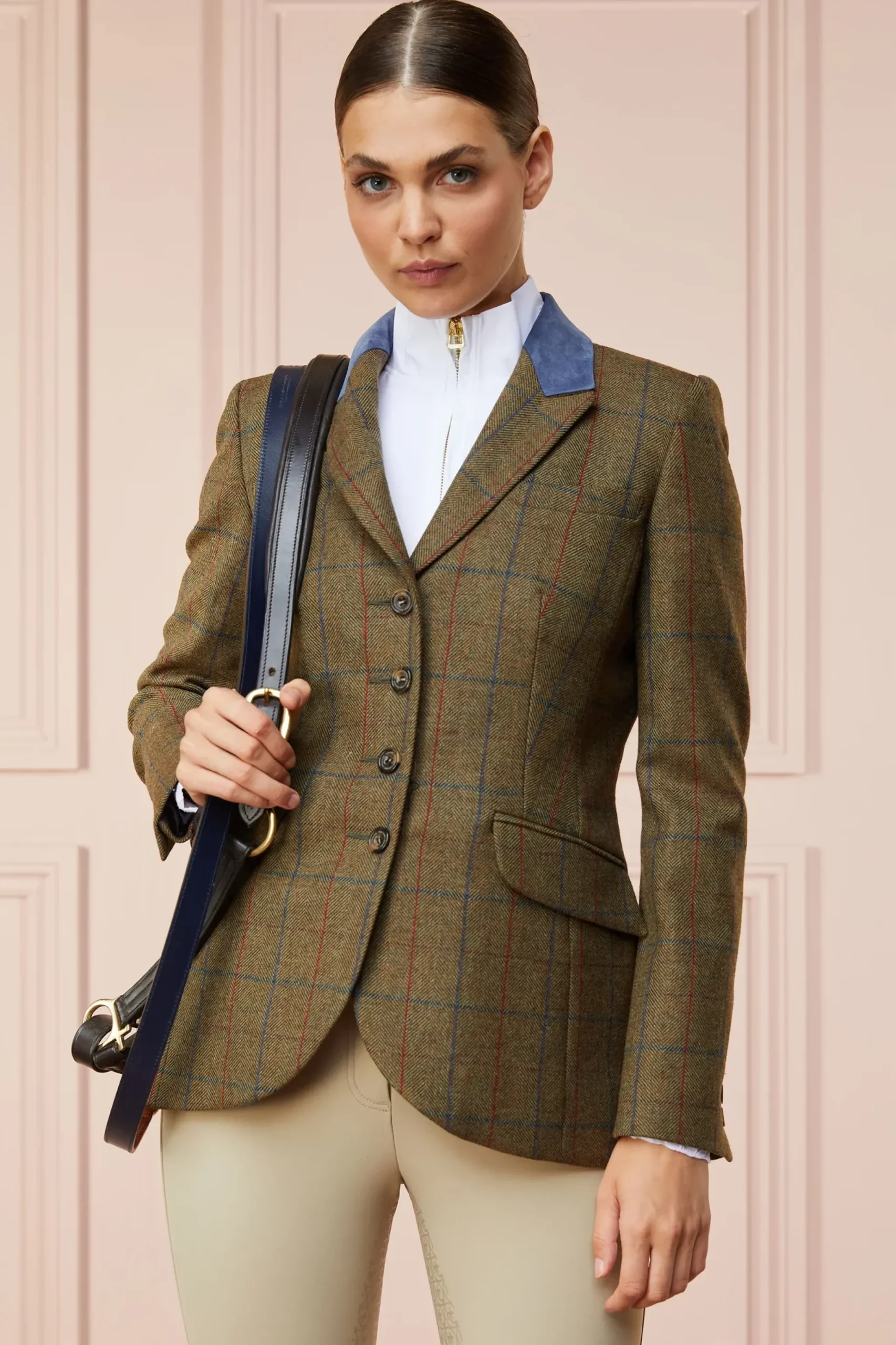 Holland Cooper Tweed Riding Jacket Glen Green