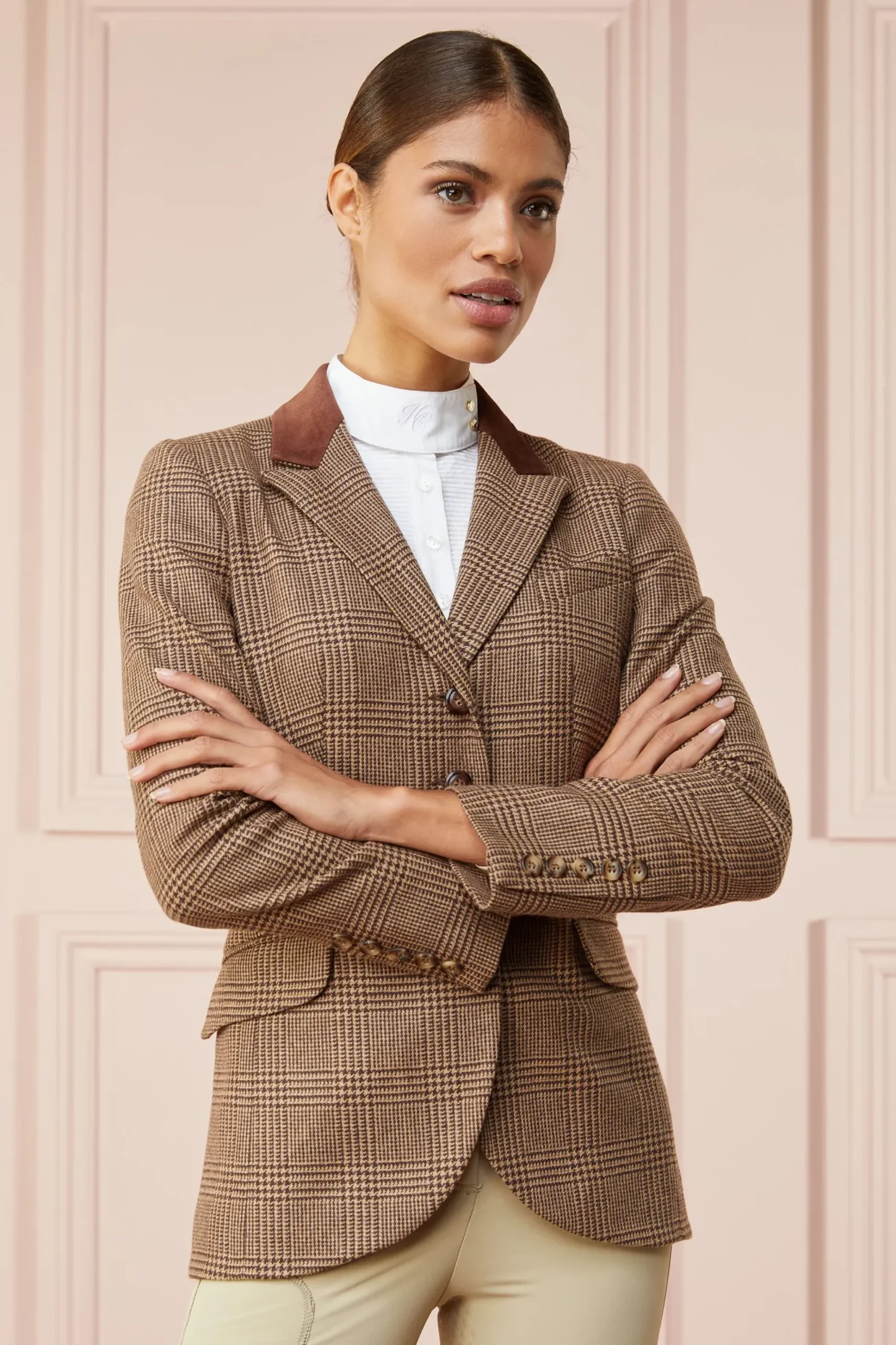 Holland Cooper Tweed Riding Jacket Tawny Brown Clearance