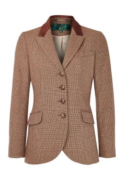 Holland Cooper Tweed Riding Jacket Tawny Brown Clearance