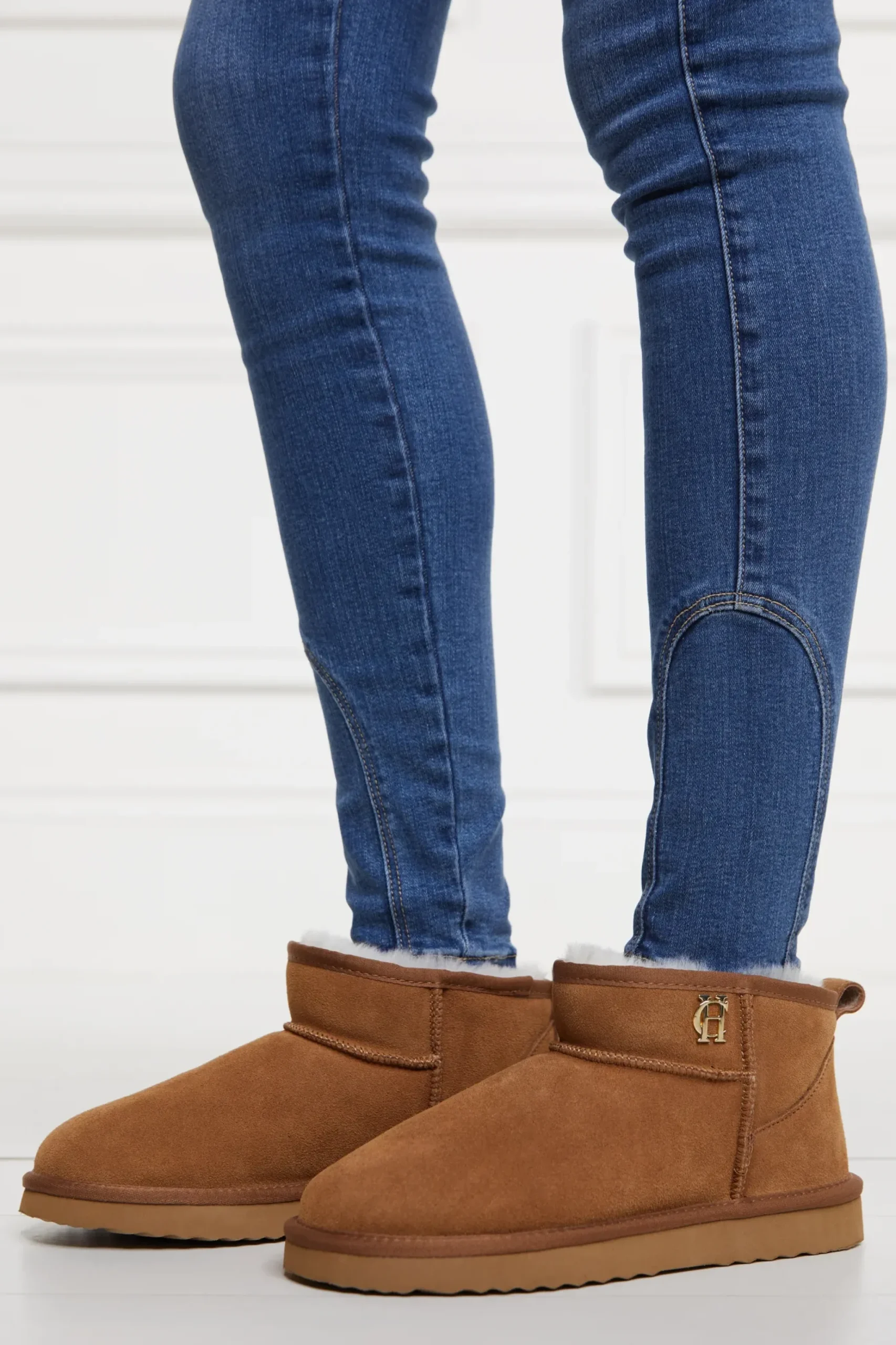Holland Cooper Ultra Mini Shearling Boot Tan Discount