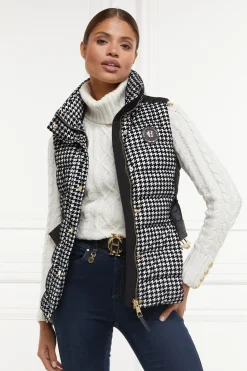Holland Cooper Valais Quilted Gilet Houndstooth Hot