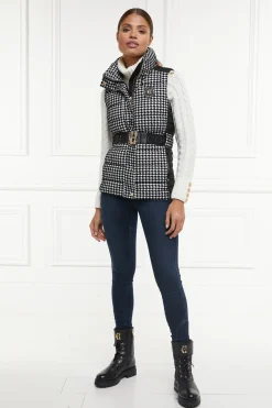 Holland Cooper Valais Quilted Gilet Houndstooth Hot
