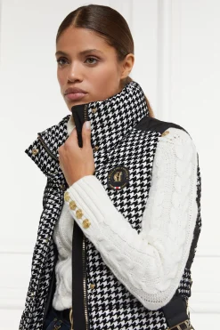 Holland Cooper Valais Quilted Gilet Houndstooth Hot
