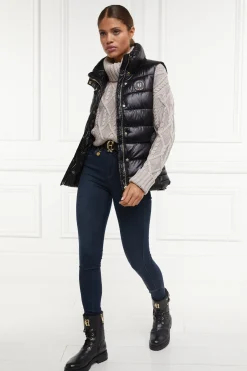 Holland Cooper Valais Quilted Gilet Black New