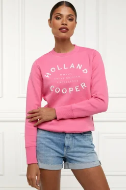 Holland Cooper Varsity Crew Peony Pink Online
