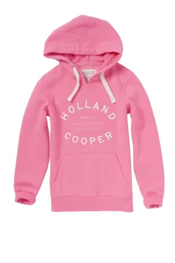 Holland Cooper Varsity Hoodie Peony Pink New