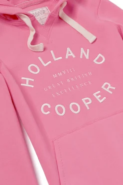 Holland Cooper Varsity Hoodie Peony Pink New
