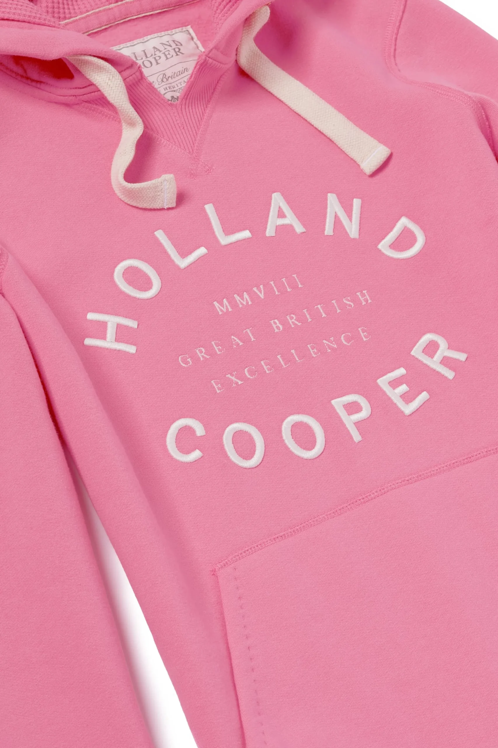 Holland Cooper Varsity Hoodie Peony Pink New