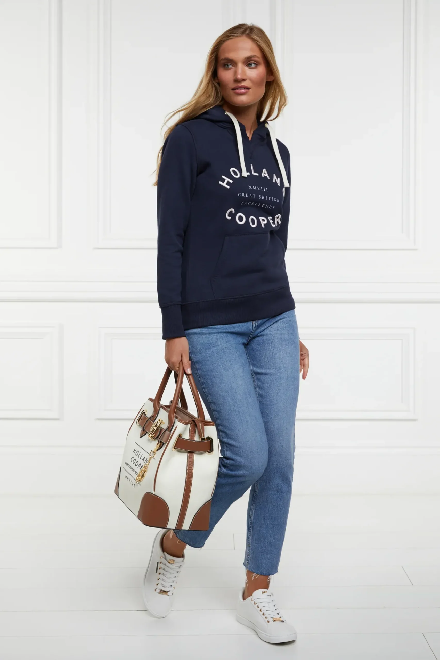 Holland Cooper Varsity Hoodie Ink Navy Online