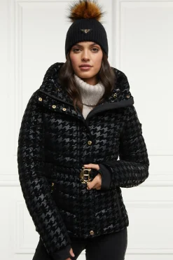 Holland Cooper Vermont Puffer Jacket Mono Houndstooth Sale