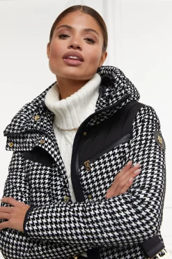 Holland Cooper Vermont Puffer Jacket Houndstooth Online