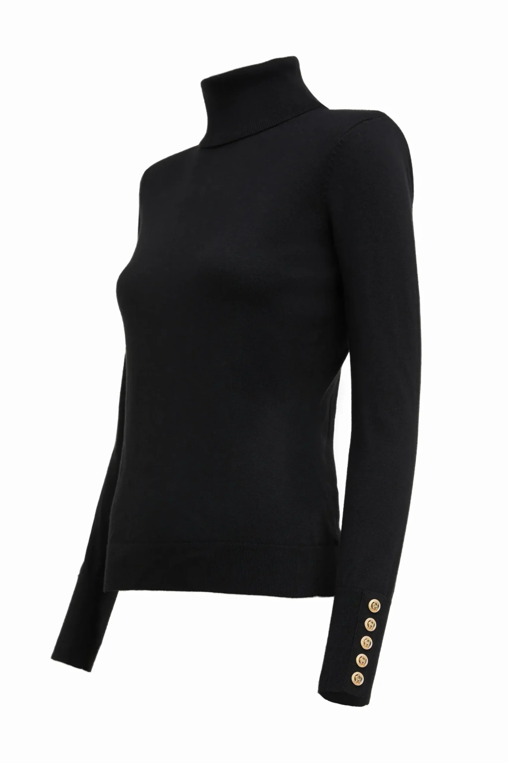Holland Cooper Victoria Cashmere Roll Neck Black Best