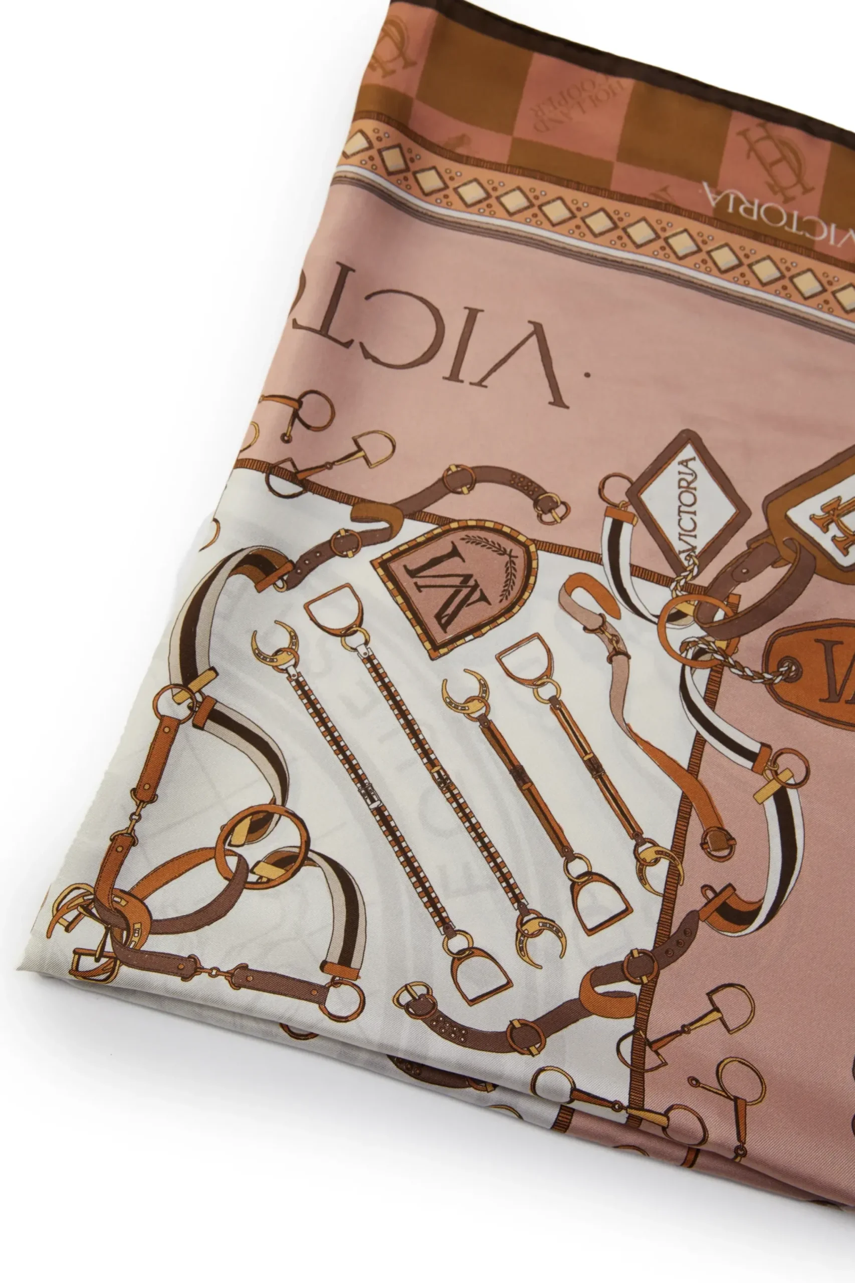 Holland Cooper Victoria Silk Scarf Camel Online
