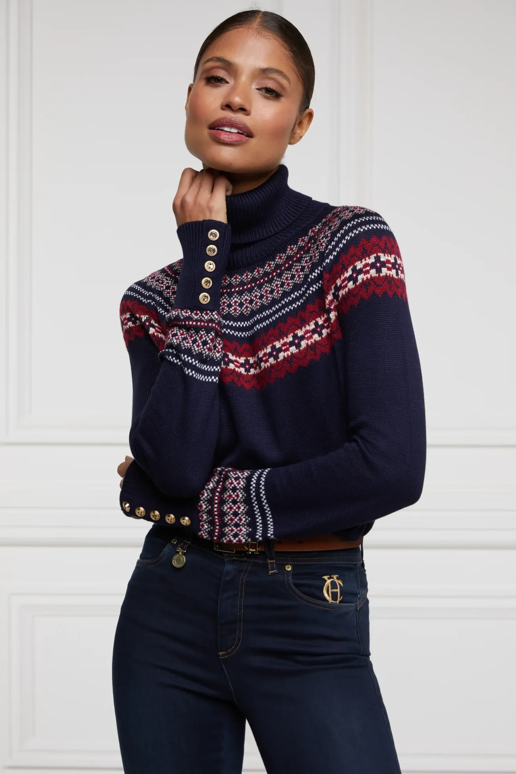 Holland Cooper Whistler Roll Neck Knit Outlet