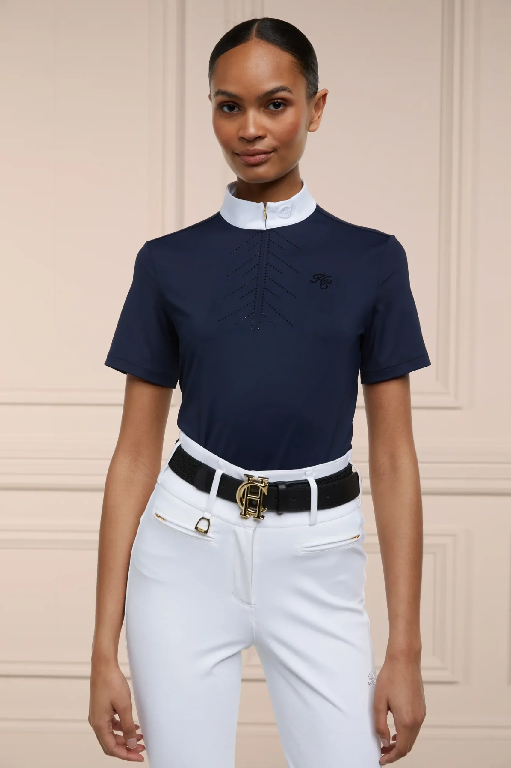 Holland Cooper Windsor Short Sleeve Base Layer Ink Navy