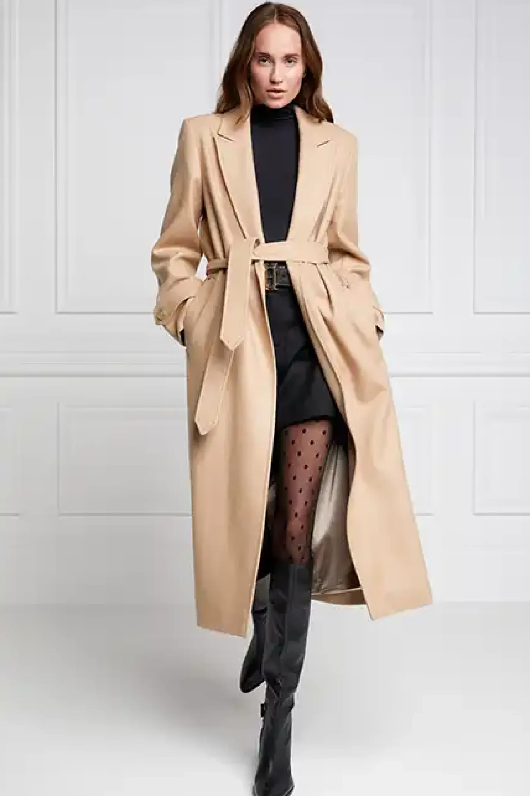 Holland Cooper Wrap Coat Camel Online