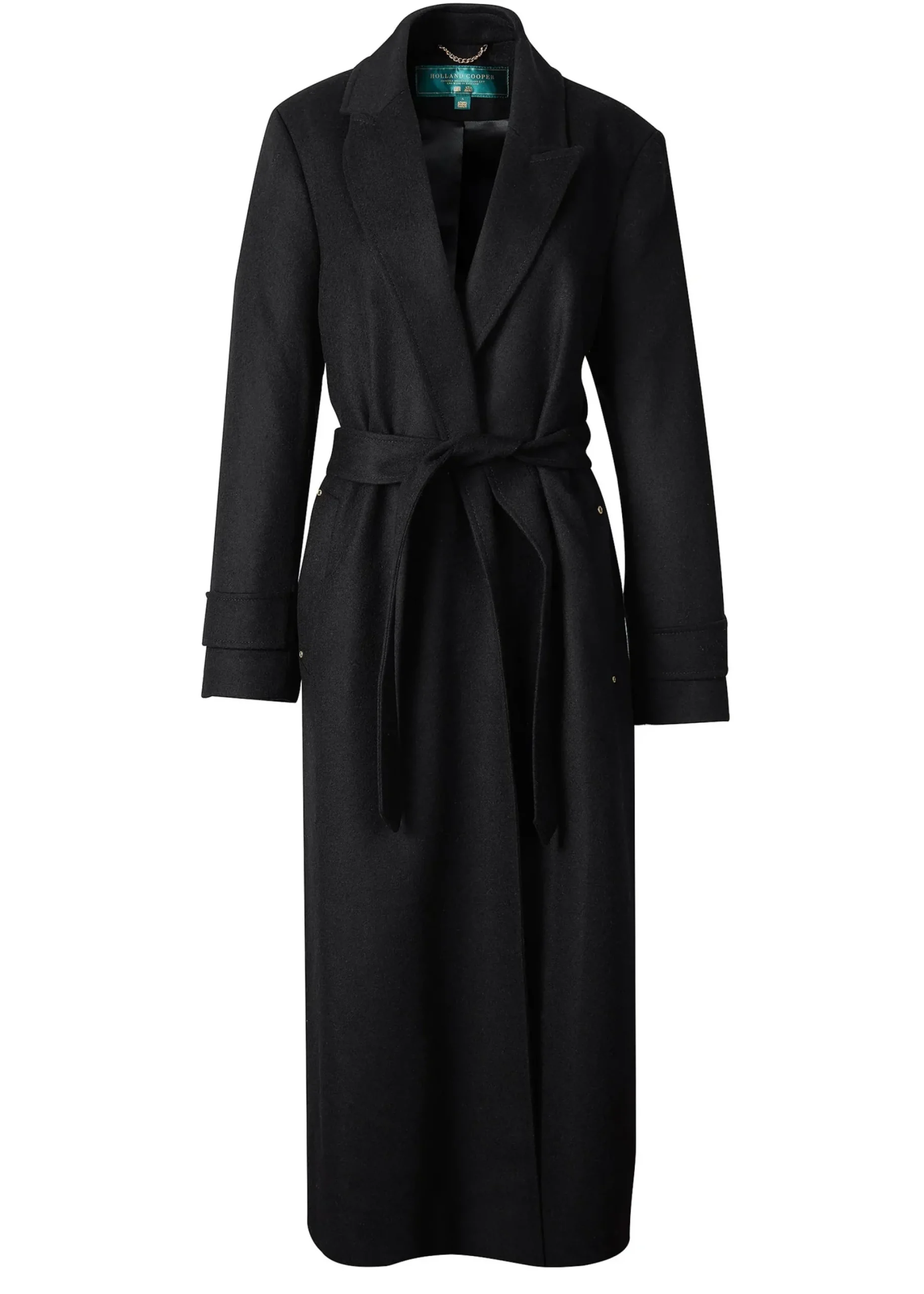 Holland Cooper Wrap Coat Soft Black Best