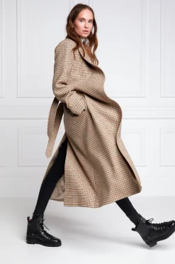 Holland Cooper Wrap Coat Charlton Tweed New